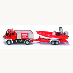 1636 Unimog Feuerwehr mit Boot