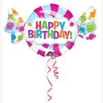 Folienballon Bonbon Happy Birthday