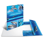 Sammel-/Gummizugmappe A4 Delfin Karton