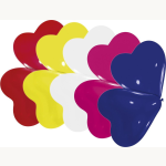 10 Herzballons klein rot