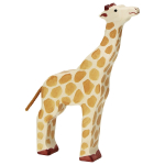 Holztiger Giraffe Kopf hoch