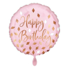 Folienballon "Happy Birthday" rosa