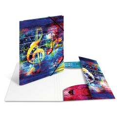 Sammel-/Gummizugmappe A3, PP Music