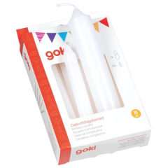 Geburtstagskerzen-Set weiß 11tlg.