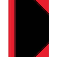 Chinakladde A4 blanko schwarz/rot