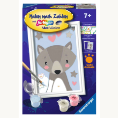 Malen nach Zahlen Kleiner Wolf