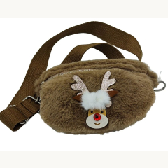 Sidebag Plüsch dkl., Rentier