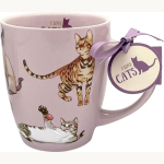Porzellan-Tasse Katzen - I love cats & dogs