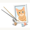 Malen nach Zahlen Niedliche Katze