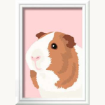 Malen nach Zahlen Niedliches Meerschweinchen