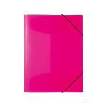 Sammel-/Gummizugmappe A4 PP Neon pink