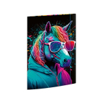 Sammel-/Gummizugmappe A4 Unicorn neon