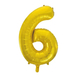 Folienballon 6 gold