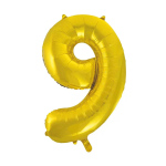 Folienballon 9 gold