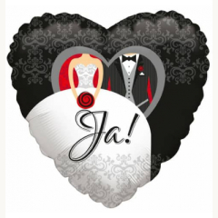 Folienballon Brautpaar Herz Ja