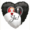 Folienballon Brautpaar Herz Ja