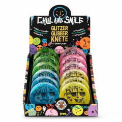 Glibber-Knete Glitzer sortiert
