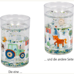 Glitzerbecher Traktor