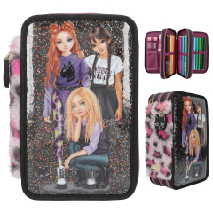 TopModel 3 Fach Federtasche REBEL KITTY