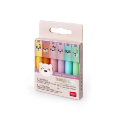 LEGAMI Mini-Textmarker Teddys Style 6er Set