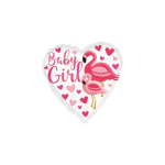 Folienballon Baby Girl Flamingo