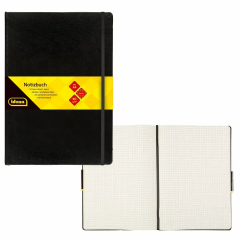 Notizbuch kariert schwarz A4
