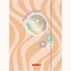 Sammel-/Gummizugmappe A3 Karton Happy Hippie
