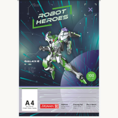 Malblock A4 100g/m2 75Bl Robot Hero