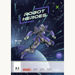 Zeichenblock A3 20 Blatt Robot Hero