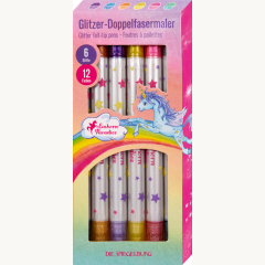 Glitzer-Doppelfasermaler Einhorn