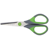 Schere 14cm Soft Griff grün/grau