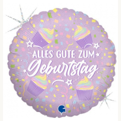 Folienballon Alles Gute zum Geburtstag pastell
