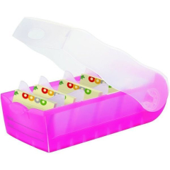 Karteikasten Croco A7 pink