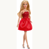 Barbie 80 Jahre Mattel Puppe m. rotem Kleid