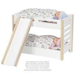 Puppen- Etagenbett m. Rutsche