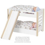 Puppen- Etagenbett m. Rutsche