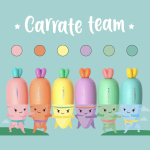 LEGAMI Mini-Textmarker Carrate team 6er Set