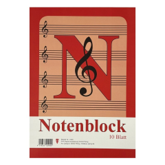 Notenblock A4 10 Bl. 12System