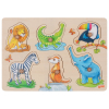 Steckpuzzle wilde Tierbabies Holz