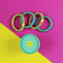 Haargummi-Set mint/gelb