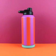 Trinkflasche,1000ml fuchsia/feuerrot/petrol