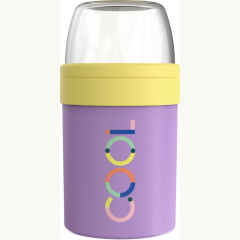 Lunchpot To Go isoliert, flieder
