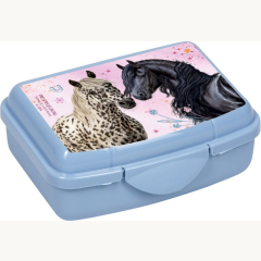 Mini-Snackbox Pferdefreunde hellblau