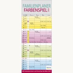 Familienplaner Farbenspiel 19x46