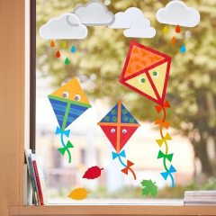 Bastelset Fensterbild Drachensteigen