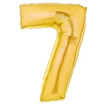 Folienballon gold Zahl 7