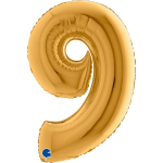 Folienballon gold Zahl 9