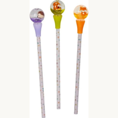 Bleistift m. Schneekugel Topper Wintertiere