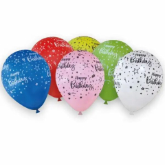 Luftballons Happy Birthday 6St