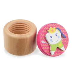 Zahndose aus Holz sort.